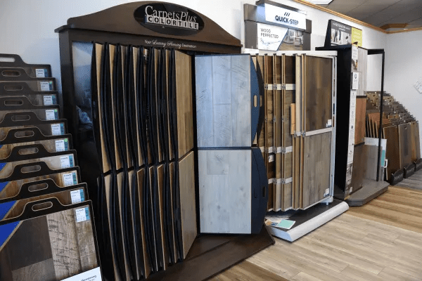 Variety of flooring products at showroom | CarpetsPlus Of Wisconsin